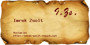 Imrek Zsolt névjegykártya